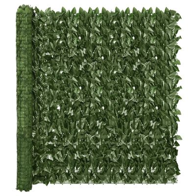vidaXL altanafskærmning 500x150 cm mørkegrønne blade