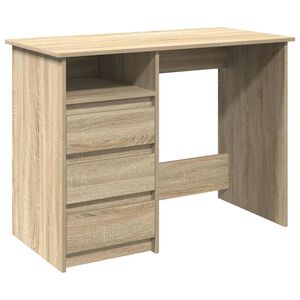 vidaXL skrivebord 102x50x75 cm konstrueret tr&aelig; sonoma-eg