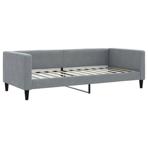 vidaXL daybed 90x200 cm stof lysegr&aring;