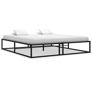 vidaXL sengestel 140x200 cm metal sort