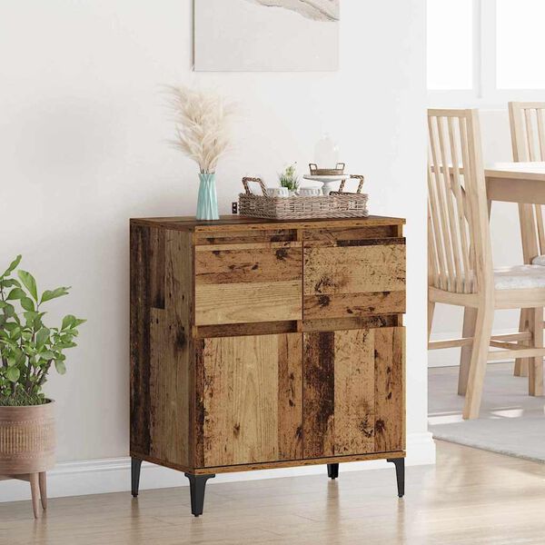 vidaXL Sideboard Gammelt tr&aelig; 60 x 35 x 70 cm Ingeni&oslash;rt tr&aelig; og jern