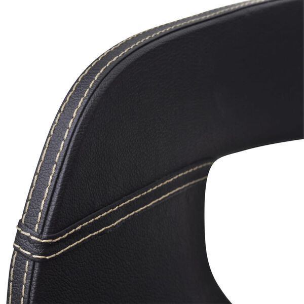 vidaXL spisebordsstole 2 stk. b&oslash;jet tr&aelig; og kunstl&aelig;der sort