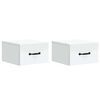 vidaXL V&aelig;gh&aelig;ngt Natbord 2 pcs Hvid 34,5 x 33 x 20 cm Konstrueret tr&aelig;