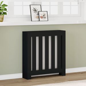 vidaXL radiatorskjuler 78x20x82 cm konstrueret tr&aelig; sort