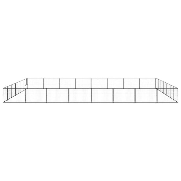 vidaXL hundel&oslash;beg&aring;rd 56 m&sup2; st&aring;l sort