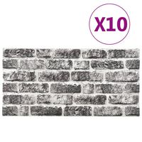 vidaXL 3D-vægpaneler 10 stk. EPS murstensdesign mørkegrå