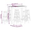 vidaXL bars&aelig;t til haven 7 dele massivt akacietr&aelig;