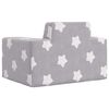 vidaXL sofa til børn stjernemønster blødt plys lysegrå