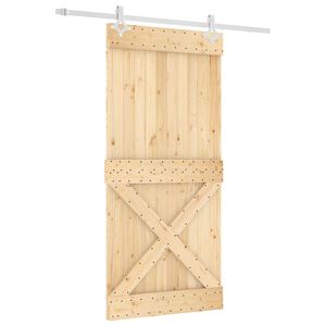 vidaXL Skyded&oslash;r 95 x 210 cm Massivt Fyrretr&aelig; (Ubehandlet)