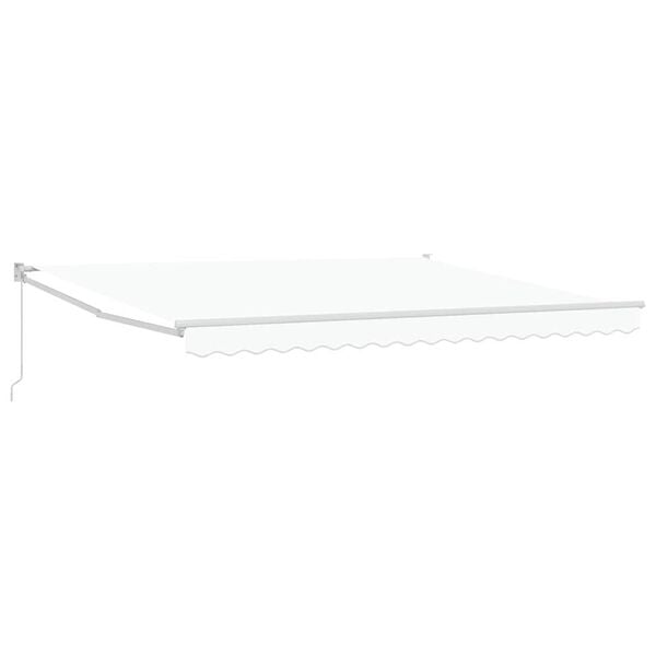 vidaXL Utr&aelig;kkelig Markise Hvid 400 &times; 300 cm Polyester