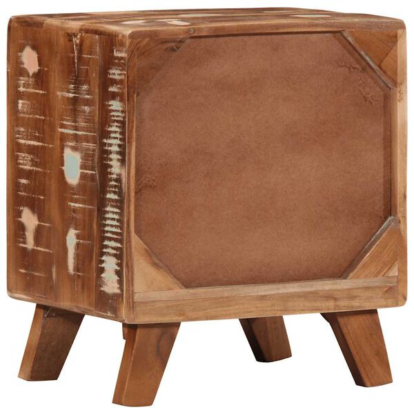 vidaXL sengebord 40x32x46 cm massivt genbrugstræ