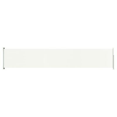 vidaXL sammenrullelig sidemarkise til terrassen 117x600 cm cremefarvet