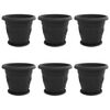 vidaXL Plantepotter 6 pcs Sort &Oslash; 39 x 32 cm Plastik