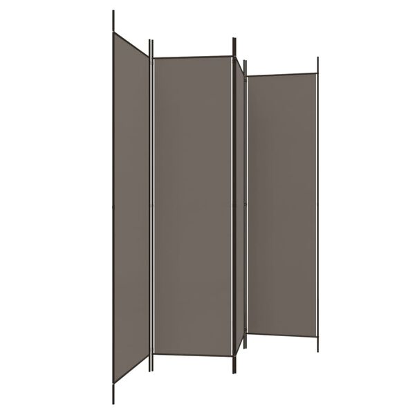 vidaXL 4-panels rumdeler 200x200 cm stof antracitgrå