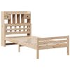 vidaXL seng med reol uden madras 100x200 cm massivt fyrretr&aelig;