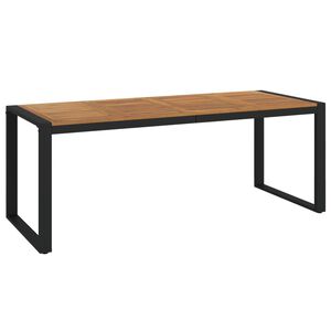 vidaXL havebord med U-formede ben 200x90x75 cm massivt akacietr&aelig;