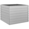 vidaXL h&oslash;jbed 100x100x77 cm galvaniseret st&aring;l s&oslash;lvfarvet