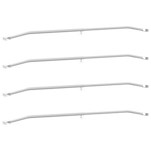 vidaXL Tarpaulin Bracket til Trailere 4 pcs S&oslash;lv 100-145 cm Aluminium
