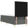 vidaXL Box spring seng med madras M&oslash;rkegr&aring; 80 x 200 cm Stof