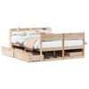 vidaXL sengeramme uden madras 140x200 cm massivt fyrretr&aelig;