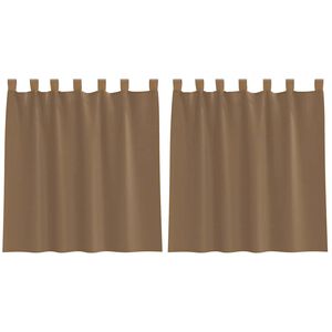 vidaXL voile-gardiner med l&oslash;kker 2 stk. 140x140 cm lysebrun