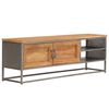 vidaXL TV-skab genanvendt teak og stål 120 x 30 x 40 cm