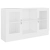 vidaXL vitrineskab 120x30,5x70 cm konstrueret tr&aelig; hvid