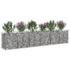 vidaXL Gabion h&oslash;jbed 2 pcs S&oslash;lv 300 x 50 x 60 cm Galvaniseret st&aring;l