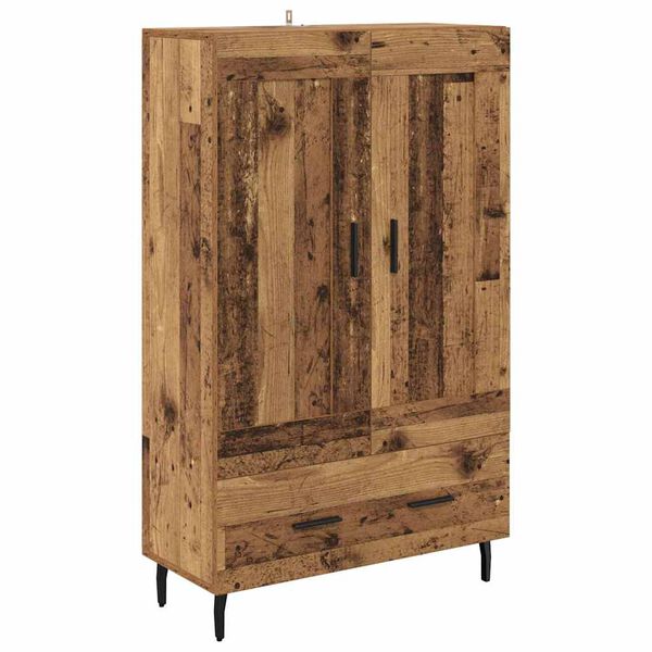 vidaXL Highboard Gammelt tr&aelig; 69,5 x 31 x 115 cm Konstrueret tr&aelig;