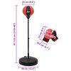 vidaXL boksebold p&aring; stativ m. handsker og pumper 81-22 cm