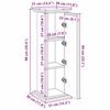 vidaXL Displaystander med dør Sort eg 31 x 30 x 90 cm Konstrueret træ