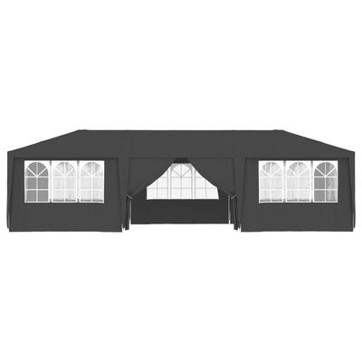 vidaXL festtelt med sidevægge 4x9 m 90 g/m² antracitgrå