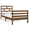 vidaXL sengeramme 90x200 cm massivt tr&aelig; gyldenbrun