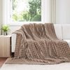 vidaXL Kastet&aelig;pper 6 pcs Camel 240 x 220 cm Fleece