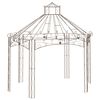 vidaXL havepavillon 400x258x378 cm jern antikbrun