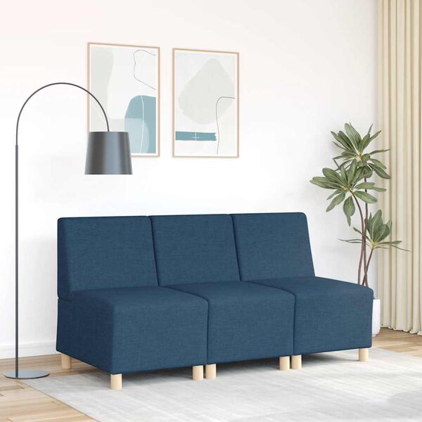 vidaXL modul&aelig;r sofa uden arml&aelig;n bl&aring; 55 cm stof