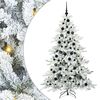 vidaXL Kunstigt Hinged Juletr&aelig; med 300 LED'er Hvid 180 cm PVC og St&aring;l