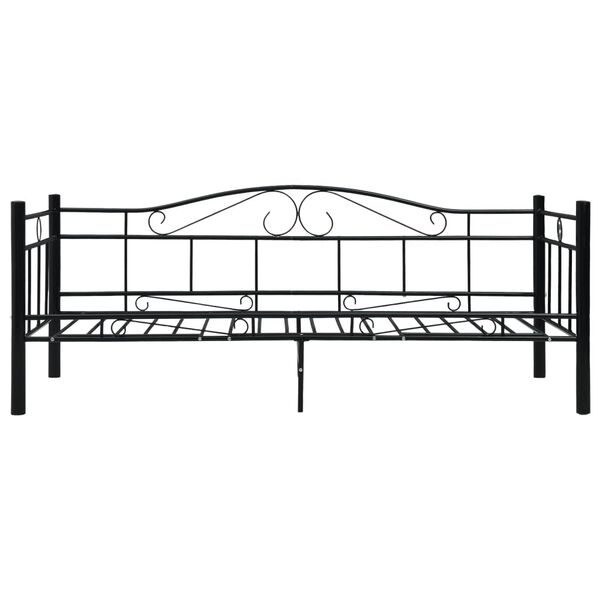 vidaXL stel til daybed 90x200 cm metal sort