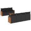 vidaXL sofas&aelig;t til haven 8 dele med hynder polyrattan sort