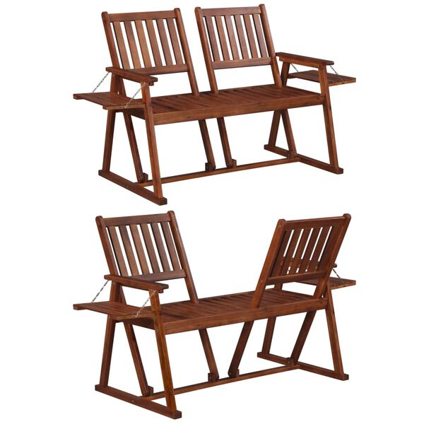 vidaXL haveb&aelig;nk 165 cm massivt akacietr&aelig;