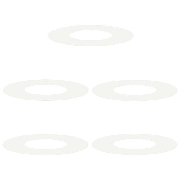 vidaXL egnet til flade tr&aelig;ริงe 5 pcs Hvid &Oslash;30 / 60 cm St&aring;l