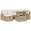 vidaXL Havesofa S&aelig;t 7 stk. Beige polyrattan