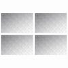 vidaXL Trappe Tread 4 stk. 80 x 50 cm S&oslash;lv Aluminium Rektangul&aelig;r
