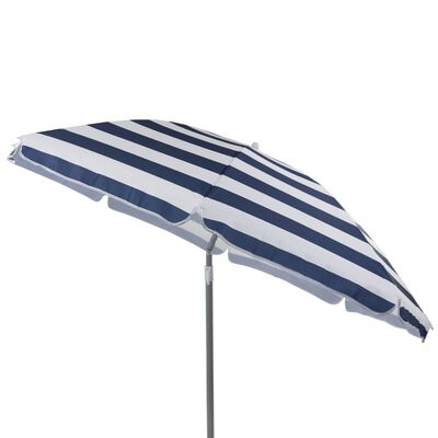 Bo-Camp parasol Beach 160 cm blå og hvid