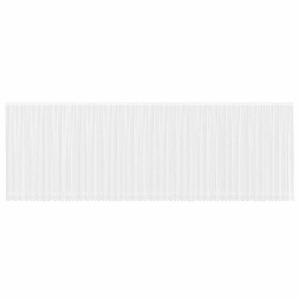 vidaXL Lace Gardin med gardiner Blomstret Hvid 240 x 1200 cm Polyester