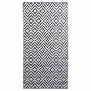 vidaXL udend&oslash;rst&aelig;ppe ARAKIL 120x180 cm PP hvid og sort