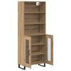 vidaXL Highboard Artisan Egetr&aelig; 69,5 x 34 x 180 cm Konstrueret tr&aelig;