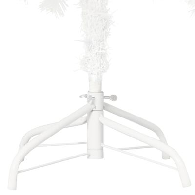 vidaXL kunstigt juletræ med lys og kuglesæt 180 cm hvid