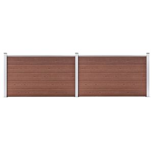 vidaXL havehegn 353 x 106 cm WPC brun
