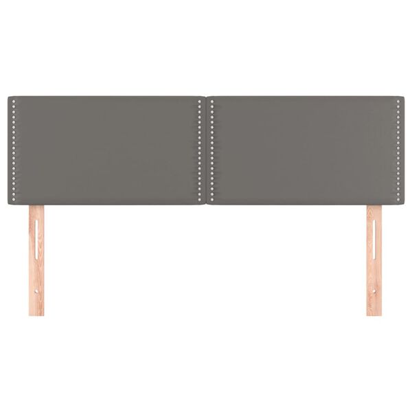 vidaXL sengegavle 2 stk. 72x5x78/88 cm kunstlæder grå